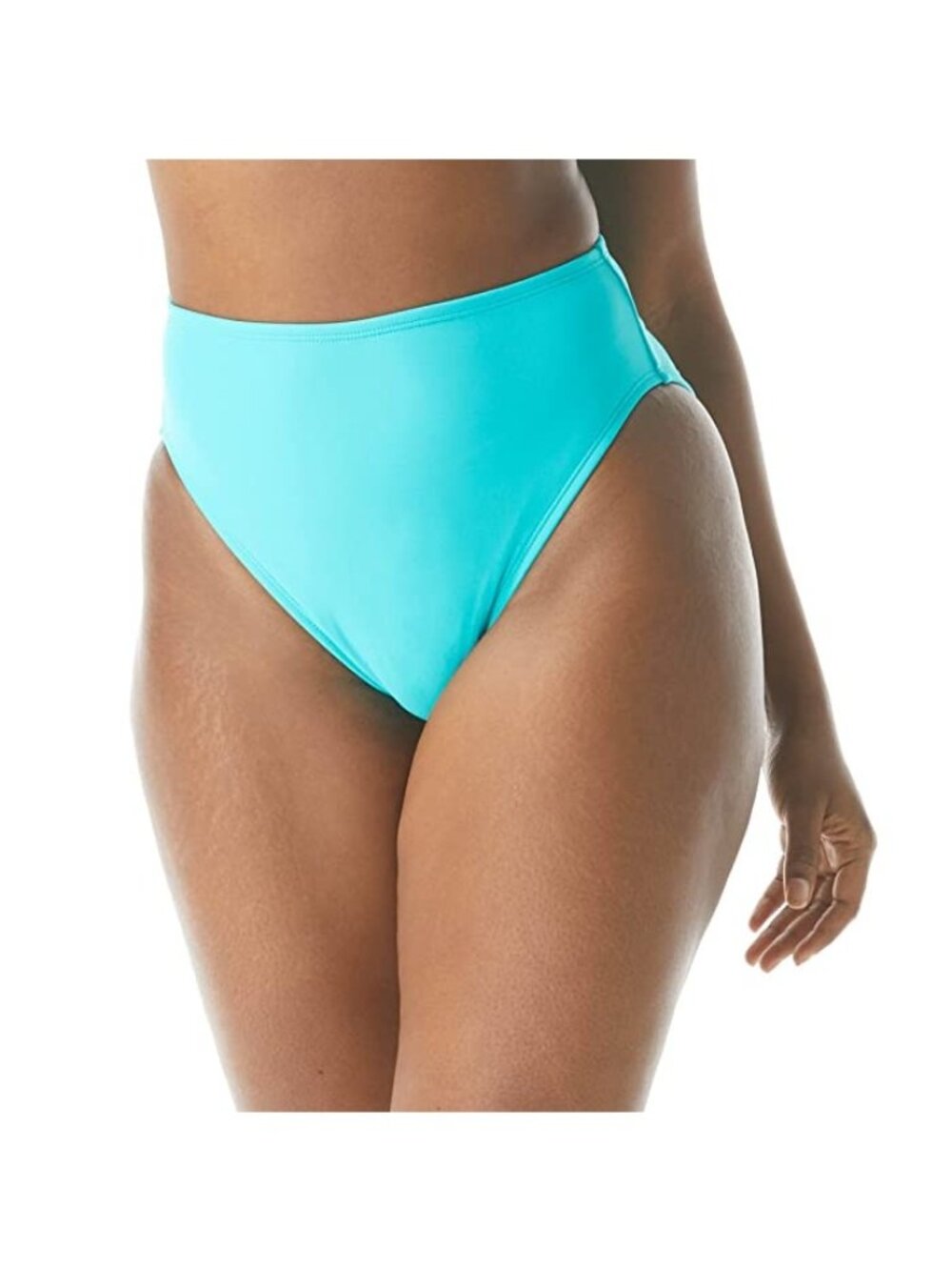 Coco Reef Aqua High-Waist Bikini Bottoms High-Leg Minimalist Design Size Small